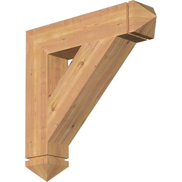 Ekena Millwork Traditional Arts & Crafts Smooth Bracket, Western Red Cedar, 5 1/2"W x 28"D x 28"H BKT06X28X28TRA03SWR - main